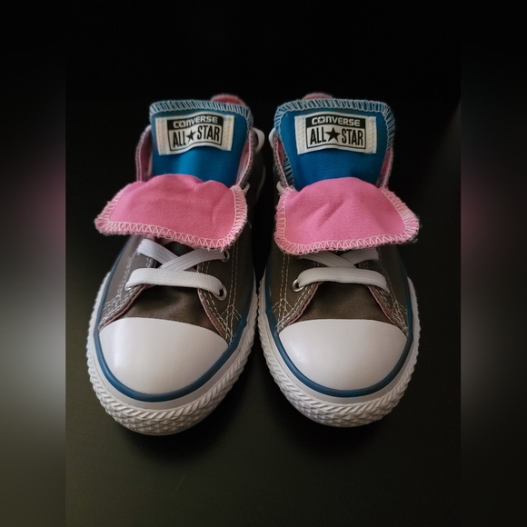 Converse All Star Double Tongue Gray/Pink size Junior US 3/EUR 35 - Picture 10 of 12